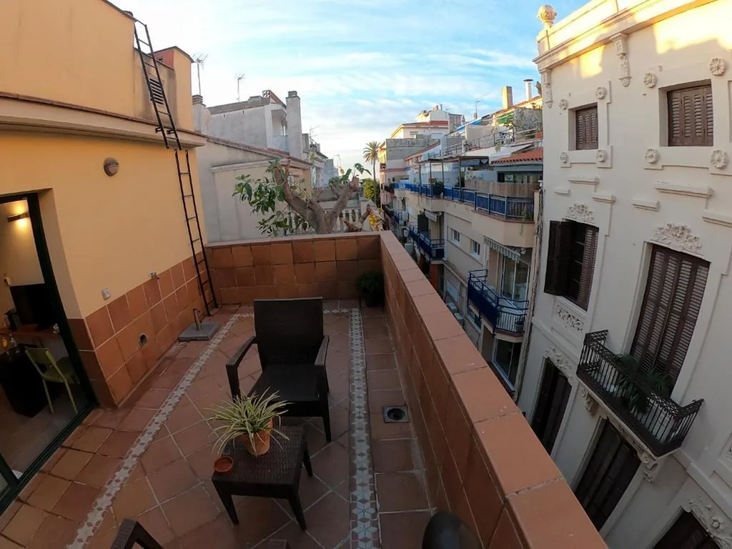 Chambre double avec terrasse — Sitges rooms by Sitges Apartment Parking Free 1000 m