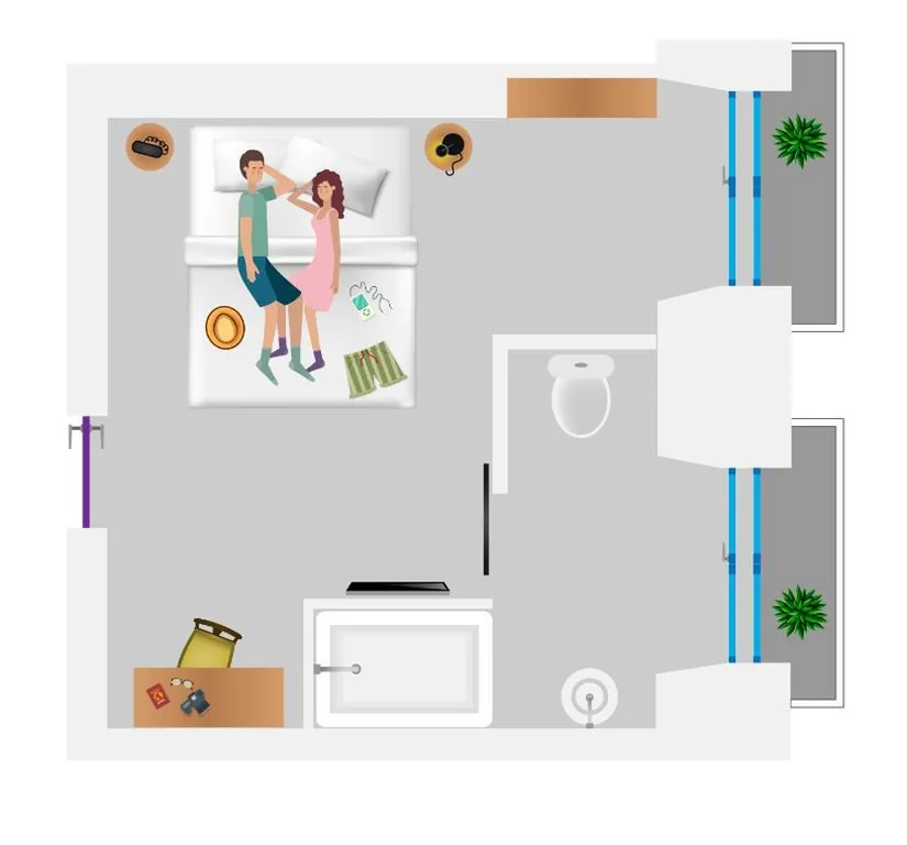 Habitación Doble con balcón - 1 o 2 camas — SLEEP'N Atocha - B Corp Certified