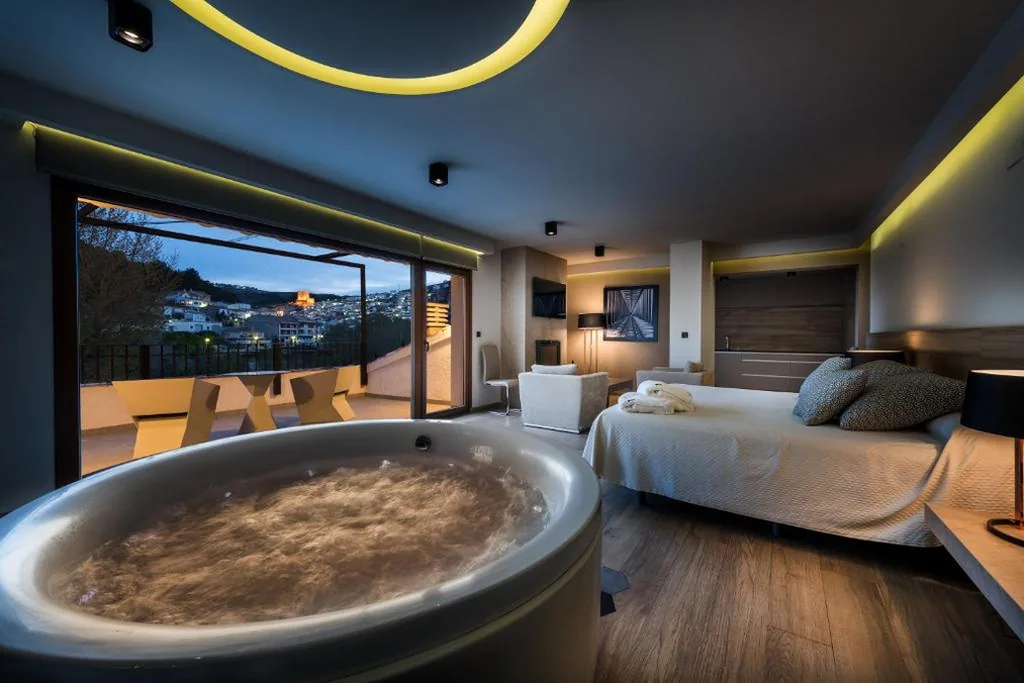 Suite Deluxe con bañera de hidromasaje — Suites Finca Los Olivos