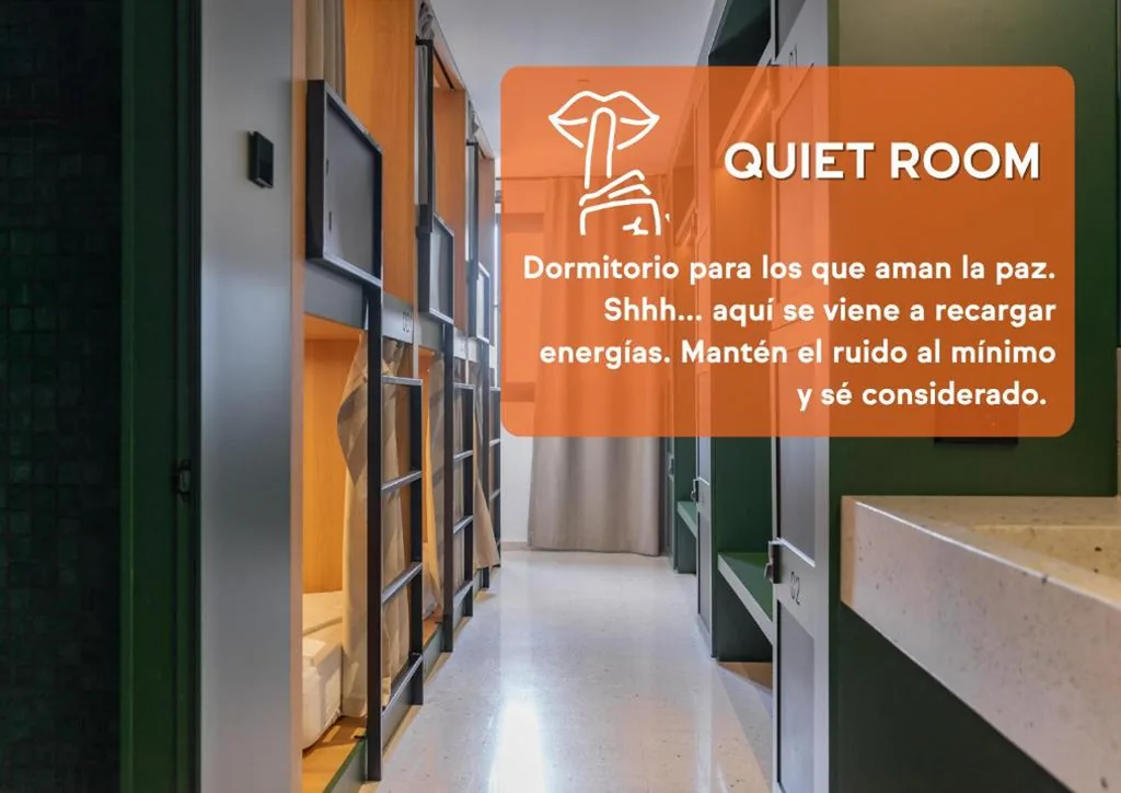 Lit dans un dortoir calme de 6 lits — The Boc Hostels - City