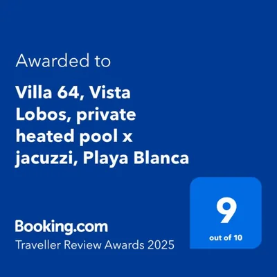 Villa 64, Vista Lobos, private heated pool x jacuzzi, Playa Blanca — Foto 6