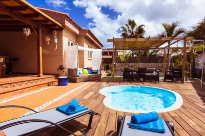 Villa Hibiscus Centrum Corralejo Beach Private Pool Family — Foto 7