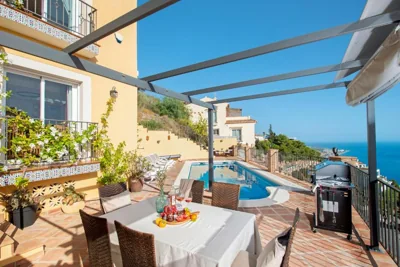 Villa Sol y Mar with heated pool and jacuzzi — Foto 4