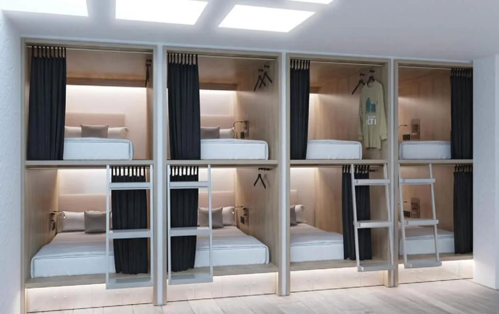Bed in 8-Bed Female Dormitory Room — Y Hostel - Albergue Juvenil